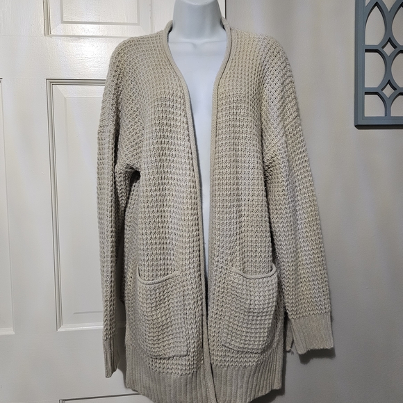 Risesun Sweaters - Elegant Beige Knit Cardigan Sweater